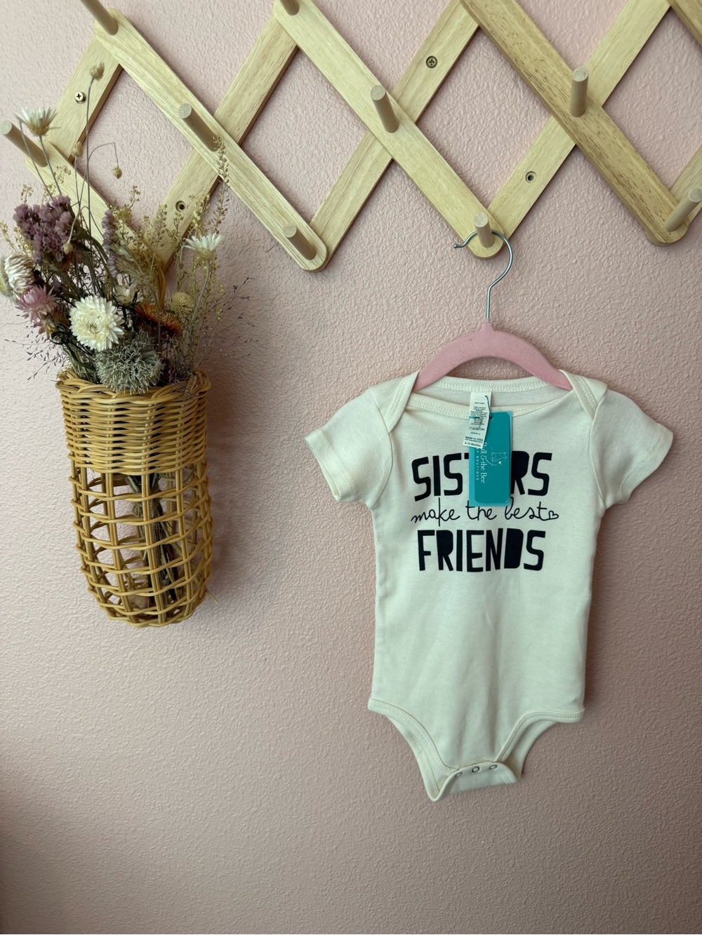 NWT Sisters Make the Best of Friends Organic Onesie